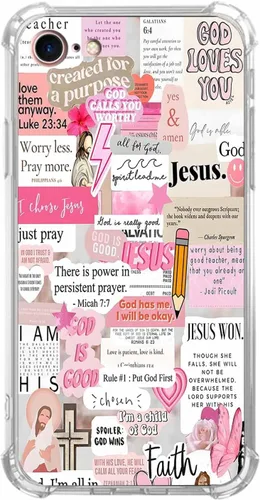 Miniatura 69 de Funda para Celular con Versículos de la Biblia, Colocación de Citas Cristianas de Jesús, Diseño Collage, Funda Protectora Suave de TPU de Moda