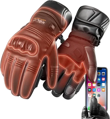 Guantes térmicos para hombres y mujeres, guantes de esquí con batería de litio recargables de 2000 mAh, calentadores de manos con aislamiento
