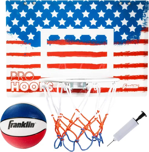Miniatura 12 de Franklin Sports Mini Aros de Baloncesto - Mini Aro Interior Sobre la Puerta + Juegos de Baloncesto - Accesorio Perfecto para Dormitorio + Oficina