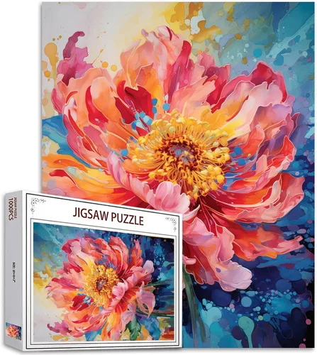 Miniatura 13 de Christal - Rompecabezas de 1000 piezas con diseño de iris blanco para adultos, con fondo celta, rompecabezas de 27 x 20 pulgadas, coloridos