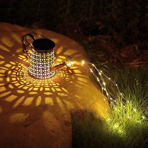 Miniatura 2 de B-Best Luces Solares para Exteriores Decoraciones de Jardín, Luz de Paisaje en Forma de Regadera Farol Colgante Grande, Decoración de Patio Exterior