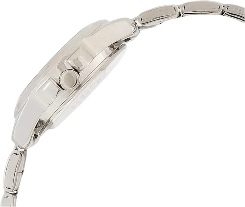 Miniatura 3 de Casio Reloj analógico de cuarzo para mujer, correa de acero inoxidable plateada, caja redonda de 1.024in