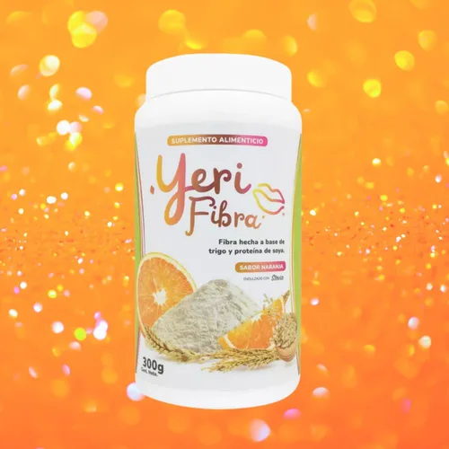 Miniatura 2 de Sabor Naranja - Fibra Diaria - Deliciosos Sabores Exóticos, Proteína de Trigo y Soja, 300g (10.5oz) - Las Originales Virales de Yeri.