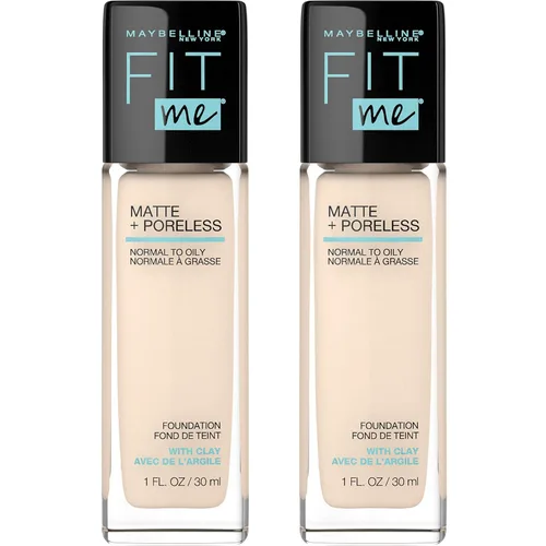 Miniatura 40 de Maybelline New York Fit Me Matte + Poreless Base Líquida, Formato de Bolsa, 220 Natural Beige, 1.3 onzas 220 Beige natural