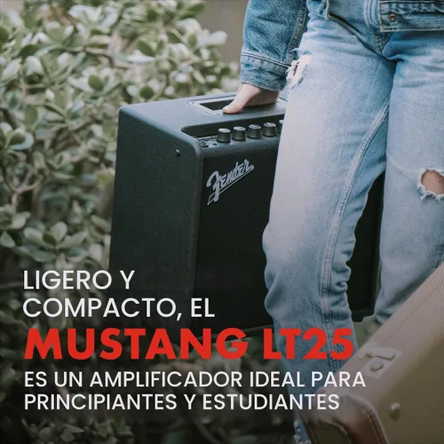 Miniatura 8 de Fender Mustang LT25 Amplificador de guitarra, amplificador combinado de 25 W, con 2 años de garantía, 30 efectos preestablecidos con interfaz