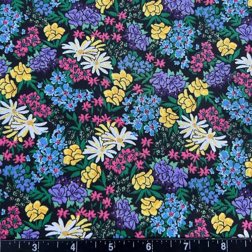 Miniatura 5 de Tela 100% algodón por yarda para costura, acolchado, manualidades DIY - 42 pulgadas de ancho (No. 20 - Flor silvestre azul)