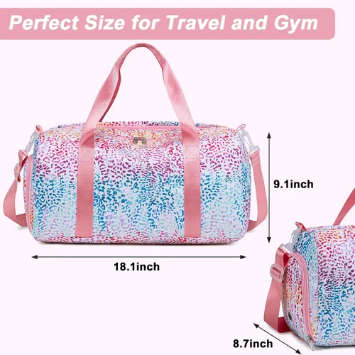 Miniatura 4 de Bolsa de deporte para gimnasio, bolsa de lona con bolsillo húmedo, bolsa de fin de semana con bolsa impermeable para zapatos y agujero de aire