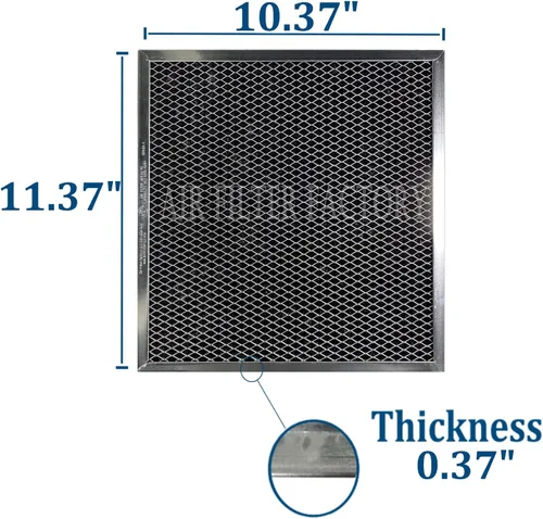 Miniatura 2 de Air Filter Factory Reemplazo para GE WB2X9760 WB2X2891 - Filtros de carbón de carbón para campana extractora, 10-3/8 x 11-3/8 pulgadas, paquete de 2