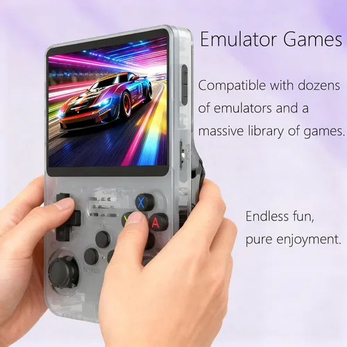 Miniatura 3 de Consola de juegos retro de mano R36S, pantalla HD IPS de 3.5 pulgadas, batería de 3200mAh, 128G con más de 20000 juegos integrados, más de 20