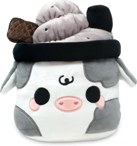 Miniatura 5 de Cuddle Barn PlushGoals - Juguete coleccionable de peluche coleccionable de nido de abeja Mooshake súper suave kawaii, 11 pulgadas