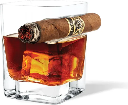 Corkcicle Vaso Premium para Cigarro - Vaso de Whiskey de Doble Uso - Muesca para Cigarro Incorporada - Diseño Ergonómico - Construcción Duradera -