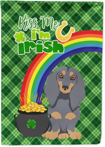 Miniatura 64 de Caroline's Treasures WDK4731GF - Bandera decorativa para jardín del día de San Patricio, color negro y tostado, Airedale Terrier, para jardín