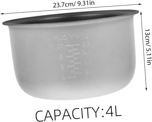 Miniatura 2 de Luxshiny Recipiente de arroz de repuesto para olla interior de 4 L antiadherente interior olla de cocción interna olla a presión eléctrica Pot Liner