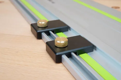 Miniatura 5 de Topes de límite de riel guía compatibles con rieles Festool (aluminio)