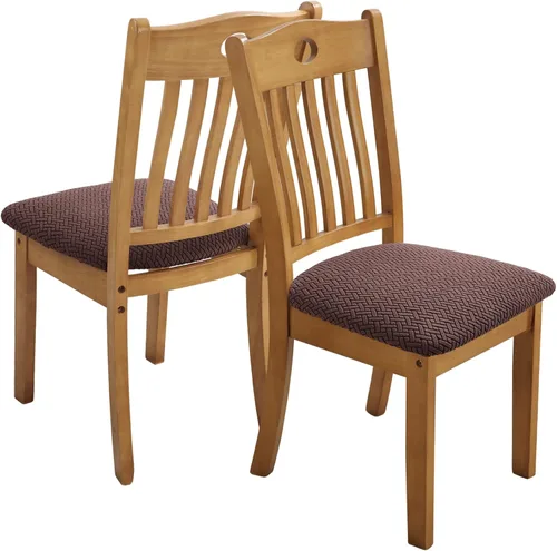 Miniatura 7 de Fuloon Fundas Elásticas para Cojines de Asiento 6 Piezas, Fundas Lavables para Asientos de Sillas, Fundas para Sillas de Comedor para Hotel