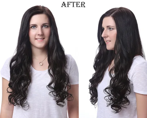 Miniatura 6 de OneDor® Extensiones de cabello sintético rizado de 20 pulgadas, 7 unidades, 4.53 oz (#99J rojo vino)