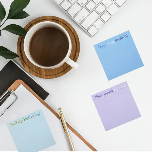 Miniatura 5 de Zonon 36 notas adhesivas inspiradoras de 3 x 3 pulgadas, divertidos bloc de notas motivacionales, regalos de regreso a clases, para profesores