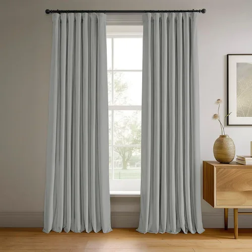 Miniatura 14 de HPD Half Price Drapes Cortinas Opacas Térmicas de Terciopelo Signature para Sala de Estar de 63 Pulgadas de Largo (1 Panel) con Bolsillo para Barra