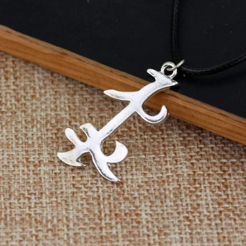 Miniatura 2 de OfficialOtaku Shadowhunters - Collar con colgante de runa parabatai, color plateado