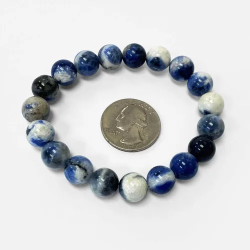 Miniatura 422 de Gem Avenue Handmade Round Bead Stretch Bracelet Unisex Natural Stone Beaded Jewelry for Men & Women, Elastic Wristband for Daily Wear
