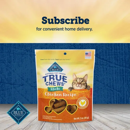 Miniatura 10 de Blue Buffalo True Chews Sticks - Golosinas naturales para gatos, receta de pollo, golosinas carnosas y saladas fabricadas en los Estados Unidos