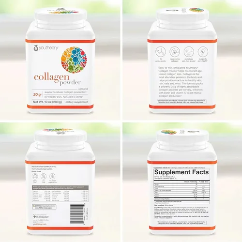 Miniatura 8 de Youtheory Colágeno en polvo – Péptidos de colágeno hidrolizados con vitamina C – Apoya huesos saludables, articulaciones y sistema inmunológico*