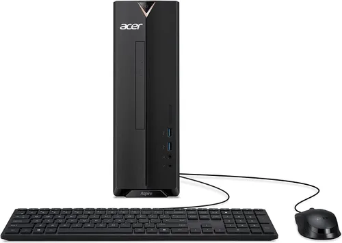 Acer Aspire XC-830-UA91 Desktop | Procesador Intel Celeron J4125 de cuatro núcleos (hasta 2.7 GHz) | DDR4 de 8 GB a 2400 MHz | SSD NVMe M.2 de 256