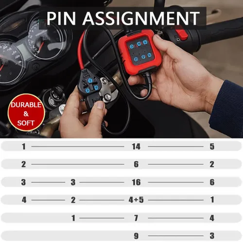 Miniatura 4 de Cable adaptador OBD2 3 en 1, adaptador de 16 pines a 3/4/6 pines, herramienta de conector de lector de código de falla OBDII, cable de diagnóstico