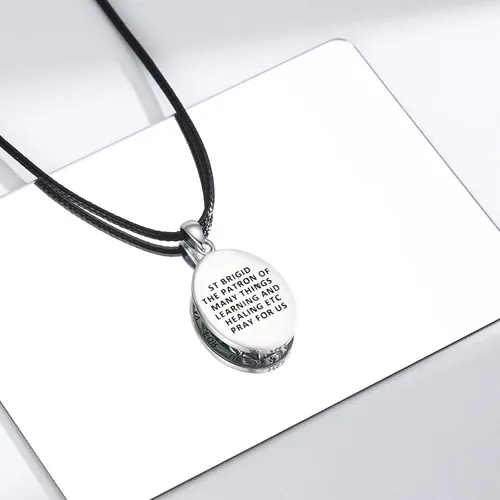 Miniatura 380 de Collar de plata de ley 925 con medalla de San Patrón, colgante de protección católica, amuleto, joyería religiosa para hombres y mujeres