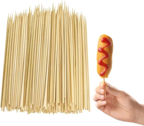 Miniatura 12 de JapanBargain 4113 - Pincho de bambú de 4 pulgadas, palillos de dientes largos, palillos de frutas, púas de cóctel, brocheta para parrilla, brocheta