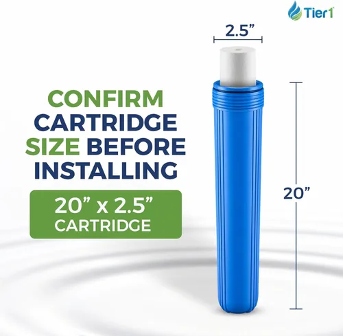 Miniatura 3 de Tier1 Cartucho de repuesto de filtro de agua de sedimentos de polipropileno hilado para toda la casa de 10 micrones, 20 x 2.5 pulgadas, compatible