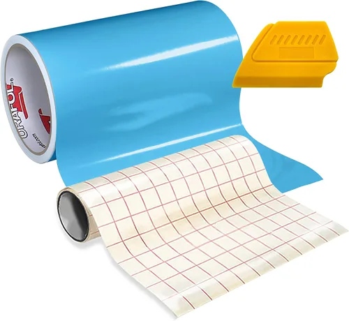 Miniatura 20 de ORACAL 651 Vinilo adhesivo de alto brillo para manualidades, rollo de 15 x 1 pie con rollo de papel de transferencia de 12 x 24 pulgadas y escobilla