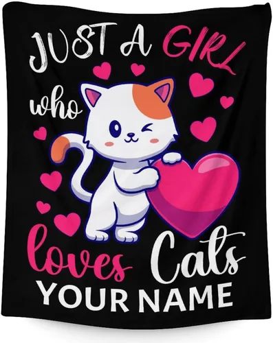Miniatura 7 de Manta de gato para regalo, 30 x 40 pulgadas, bonita manta de gato para niños, mantas negras de felpa suave y esponjosa para sofá, oficina