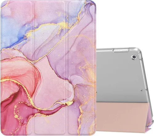 Miniatura 35 de MoKo Funda para iPad 9.7 2018/2017 de 5ª / 6ª Generación - Funda delgada y ligera con soporte para Smartphone con parte trasera translúcida