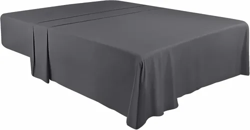 Miniatura 57 de Utopia Bedding Sábanas Planas - Paquete de 6 - Tela de Microfibra Cepillada Suave - Sábana Superior Resistente al Encogimiento y Decoloración - Gris
