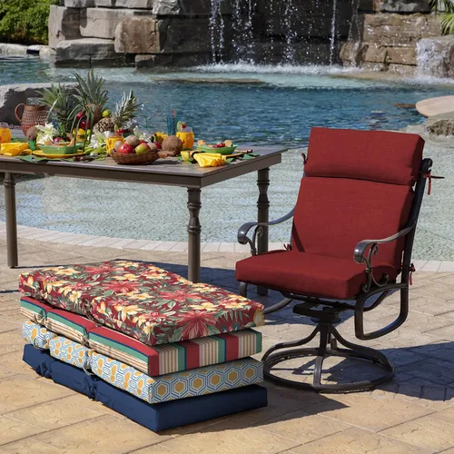 Miniatura 6 de Arden - Cojín para silla de exterior, 21 x 20 pulgadas, resistente a la lluvia y a la decoloración, 21 x 20 pulgadas, diseño de azulejos Alana