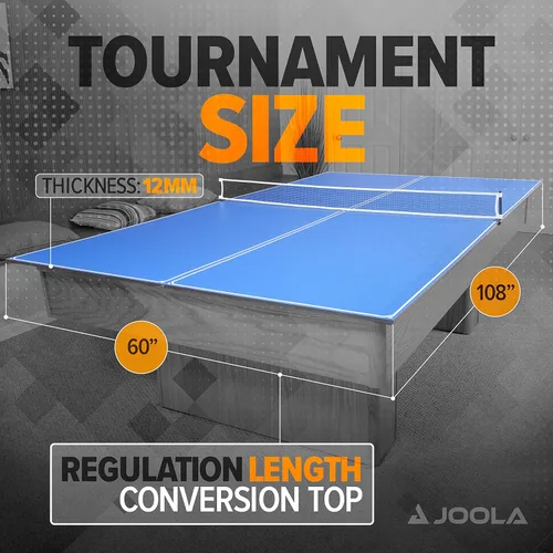 Miniatura 2 de JOOLA - Tapa de conversión de mesa de ping pong con juego de redes para mesas de billar y pool - Tapa de regulación que convierte mesas de billar