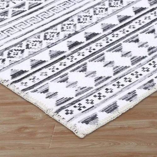 Miniatura 6 de GlowSol Alfombra de pasillo de 2 x 6 pies, moderna geométrica, suave, lavable, antideslizante, para interiores, cocina, sala de estar, dormitorio