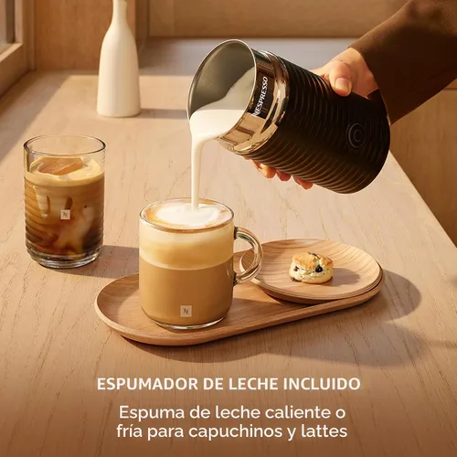 Miniatura 6 de Nespresso Vertuo Plus Deluxe Cafetera de Café y Espresso de Breville, Titan con Espumador de Leche Aeroccino