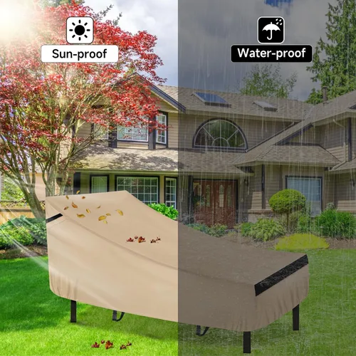Miniatura 5 de NEVERLAND Funda para silla de patio – Fundas de tumbona impermeables para exteriores con material resistente, 420D impermeable para sillas