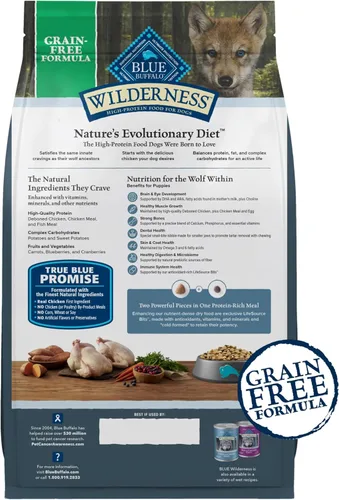 Miniatura 2 de Blue Buffalo Wilderness Puppy - Alimento seco para perros con alto contenido de proteínas con pollo real, sin granos, fabricado en los Estados