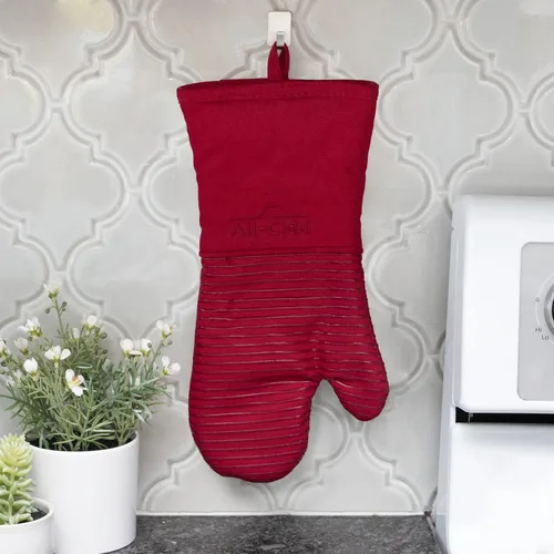 Miniatura 7 de All Clad Manopla de Horno de Silicona: Resistente al Calor hasta 500 Grados - 100% Algodón y Silicona, Manopla de Horno de 14"x7" para Cocina y Chili