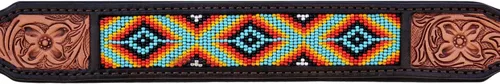 Miniatura 5 de Collar de cuero para perro, tamaño extra pequeño, estilo occidental, resistente, manual, ajustable, con cuentas y acolchado, suave para cachorros