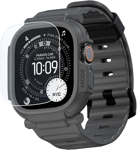 Miniatura 11 de elkson Quattro Pro Series Rugged para Apple Watch Ultra 3 2 1 Band Case de 1.732 pulgadas (1.929 in), protector de pantalla de vidrio templado