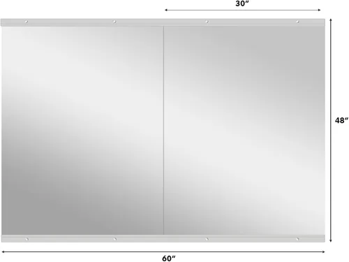 Miniatura 9 de Snowdool Espejo de gimnasio, 48 x 30 pulgadas, 2 espejos para pared de gimnasio en casa, grande, espejo de cuerpo completo para yoga, garaje