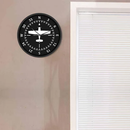 Miniatura 6 de Geek Alerts Aviación avión brújula vueltas pilotos reloj de pared a pilas instrumento de vuelo decorativo para el hogar reloj temático de avión