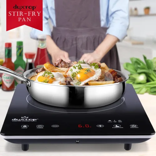 Miniatura 7 de Duxtop Utensilios de cocina de inducción de cocina de acero inoxidable de tres capas revestidas de acero inoxidable de 8 pulgadas