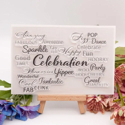 Miniatura 13 de Sellos transparentes de mariposas con sentimientos, diseño de palabras de felicitación de mariposa, sellos transparentes para decoración de tarjetas
