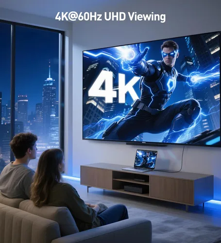Miniatura 3 de Cable Matters - Paquete de 2 cables HDMI ultra delgados de 10 pies, compatible con 4K@60Hz, cable HDMI ultra delgado 4K con Ethernet, soporte HDR