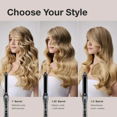 Miniatura 2 de Paul Mitchell Rizador intercambiable de cerámica 3 en 1, 3 barriles de clip para múltiples peinados